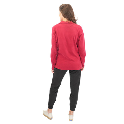 Regatta Dark Red Sweethart Zip Neck Fleece-Quality Brands Outlet-