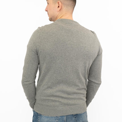 Crew Clothing Mens Knitted Jumper Long Sleeve Grey-Quality Brands Outlet-