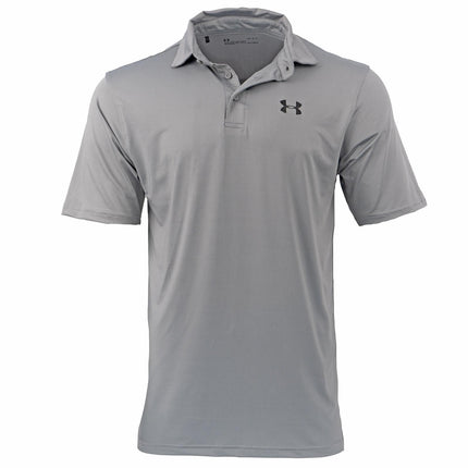 Under Armour Mens HeatGear Golf Sports Grey Polo Shirt Casual Tops