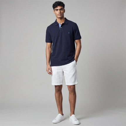 Joules Woody Navy Cotton Pique Polo Shirt - Quality Brands Outlet