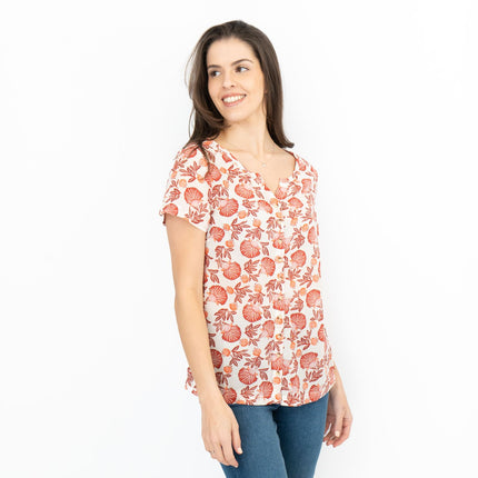 Seasalt Womens Spring Window Top Scallop Floral Chalk-Quality Brands Outlet-