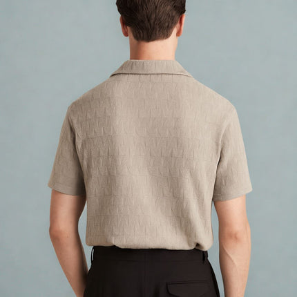 Ackling Cuban Shirts Mocha Short Sleeve-Quality Brands Outlet-