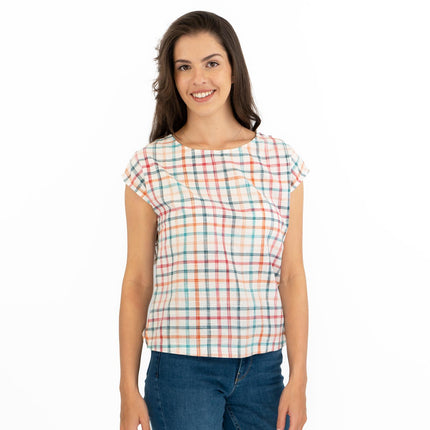 Seasalt Trendine Hills Cotton Linen Short Sleeve Blouse White Summer Tops-Quality Brands Outlet-