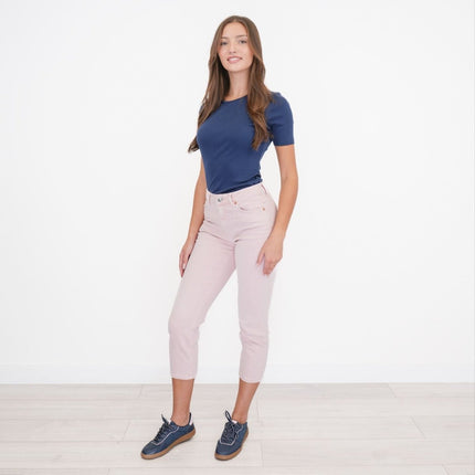 M&S Crop Slim Leg Jeans Pink - Quality Brands Outlet