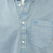 Carhartt WIP Men Gilman Blue Short Sleeve Shirt - Quality Brands Outlet
