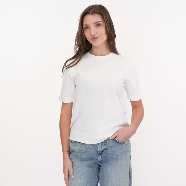 M&S Autograph White T-Shirts Short Sleeve-Quality Brands Outlet-