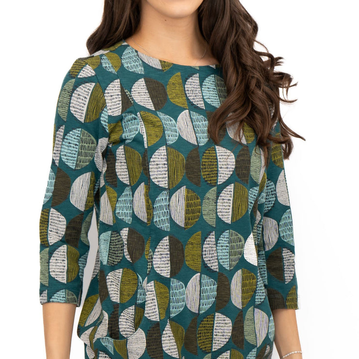 Seasalt Tunic Shore Foraging Longline Top Cotton 3/4 Sleeve - Quality Brands Outlet