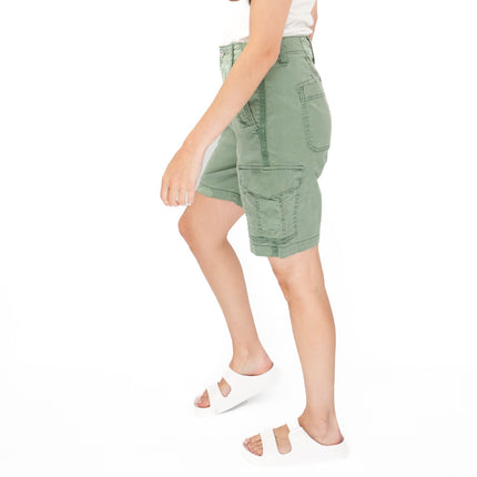 M&S Cargo Shorts Classic Cotton Lyocell Green Easy Wear - Quality Brands Outlet