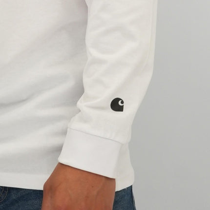 Long Sleeve T-shirt Essential White Tops-Quality Brands Outlet-