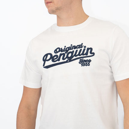 Original Penguin T-shirt Short Sleeve Embroidered White-Quality Brands Outlet-