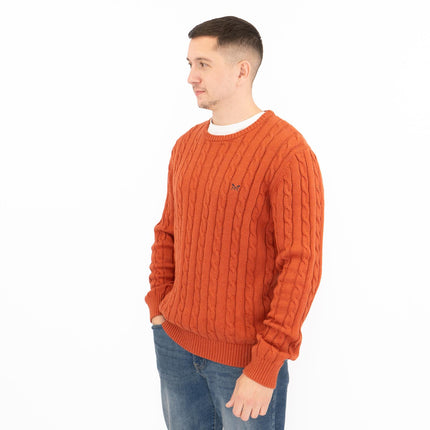 Crew Clothing Mens Oarsmen Midweight Cable Knit Jumper-Quality Brands Outlet-