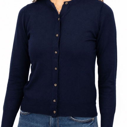 M&S Cardigan Classic Button Up Navy