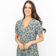 Seasalt Blue Tea Dress Birch Leaf Midaxi - Quality Brands Outlet