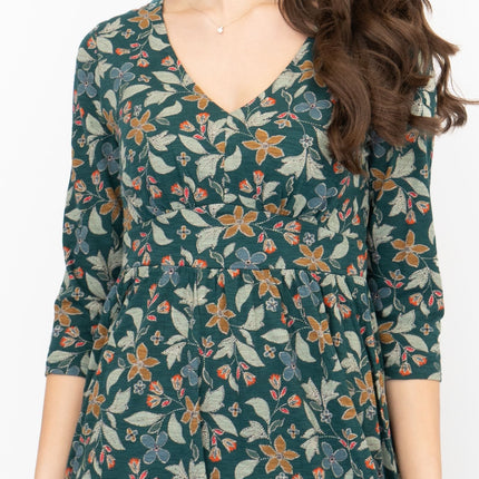 Seasalt Maggie Maxi Dress Green Stitched Clematis Lotch-Quality Brands Outlet-