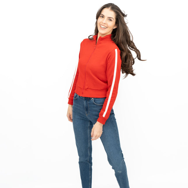 New Look Red Long Sleeve Full Zip Track Top - Quality Brands Outlet