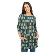Seasalt Tunic Shore Foraging Longline Top Cotton 3/4 Sleeve - Quality Brands Outlet