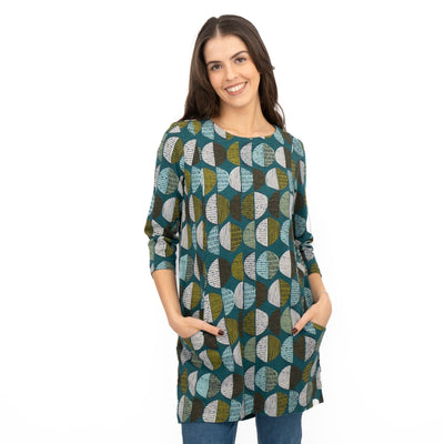 Seasalt Tunic Shore Foraging Longline Top Cotton 3/4 Sleeve - Quality Brands Outlet