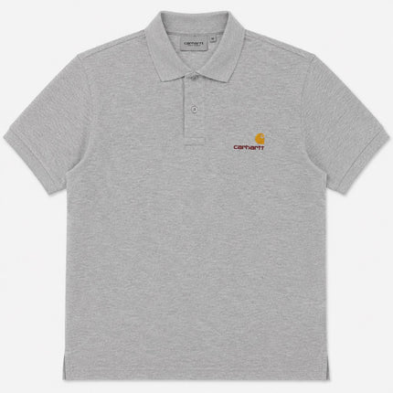 Mens Polos Short Sleeve Cotton Pique Light Grey  Premium Brand