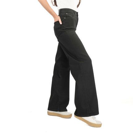 M&S Autograph Black Wide Leg Jeans