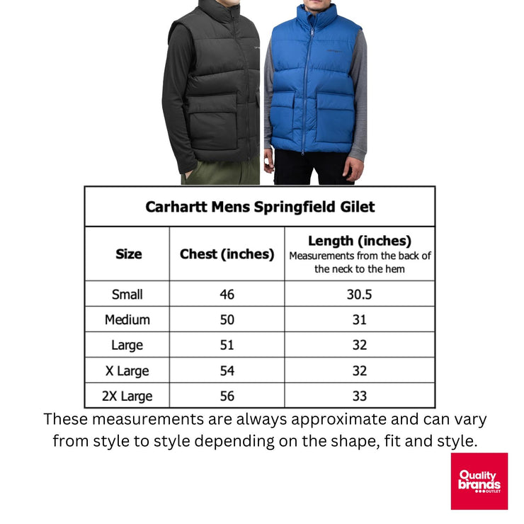 Springfield Gilet Insulated Padded Vest Black Full Zip