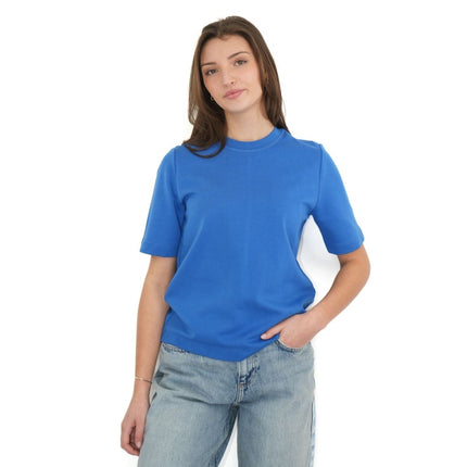 M&S Autograph Blue T-Shirts Short Sleeve-Quality Brands Outlet-