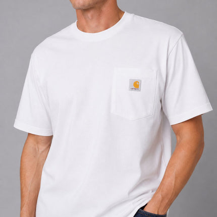 Mens T-Shirts Premium Brand Short Sleeve Heavyweight – White