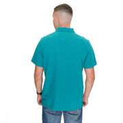 Crew Clothing Polo Shirt Classic Pique Cotton Turquoise Green - Quality Brands Outlet
