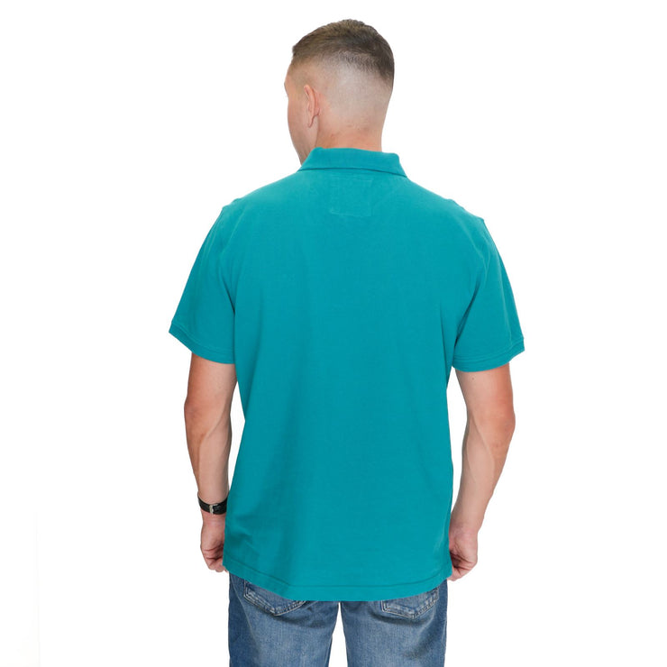 Crew Clothing Polo Shirt Classic Pique Cotton Turquoise Green - Quality Brands Outlet