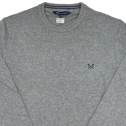 Crew Clothing Mens Knitted Jumper Long Sleeve Grey-Quality Brands Outlet-