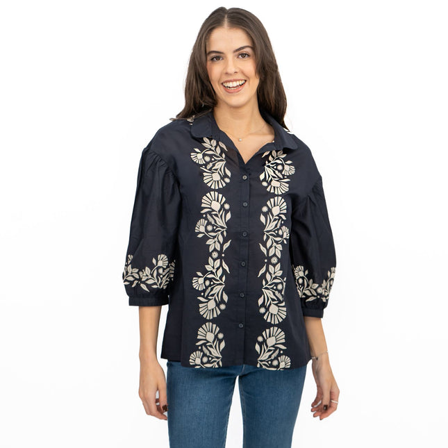 Seasalt Womens Navy Swan Creek Blouse-Quality Brands Outlet-