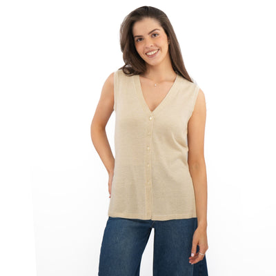 M&S Gold Sparkle Sleeveless Knit Vests - Quality Brands Outlet
