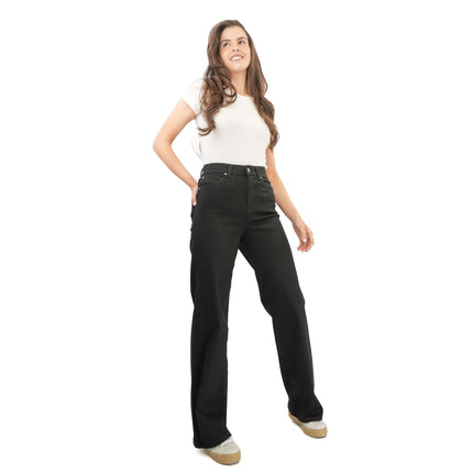 M&S Autograph Black Wide Leg Jeans