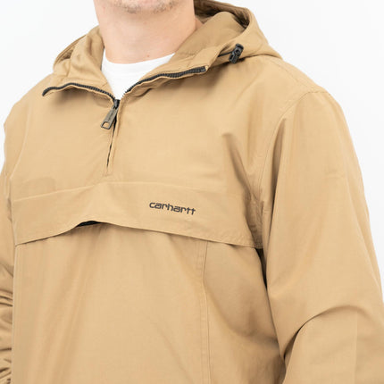 Mens Windbreaker Jackets Spring/Summer Lightweight Hooded Stone Beige