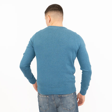 Crew Clothing Mens Knitted Jumper Long Sleeve Blue-Quality Brands Outlet-