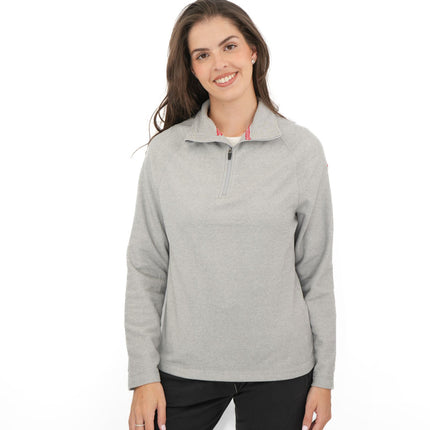 Trespass Half Zip Microfleece Fleece Jackets Platinum Grey-Quality Brands Outlet-