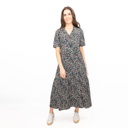 Seasalt Grey Priddacombe Short Sleeve Midi Dress-Quality Brands Outlet-