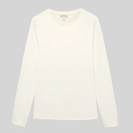 Seam Detail Long Sleeve Top Premium Brand – Ivory-Quality Brands Outlet-