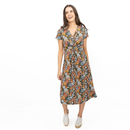 Seasalt Chapelle Midi Dress Honeysuckle Maritime Print-Quality Brands Outlet-