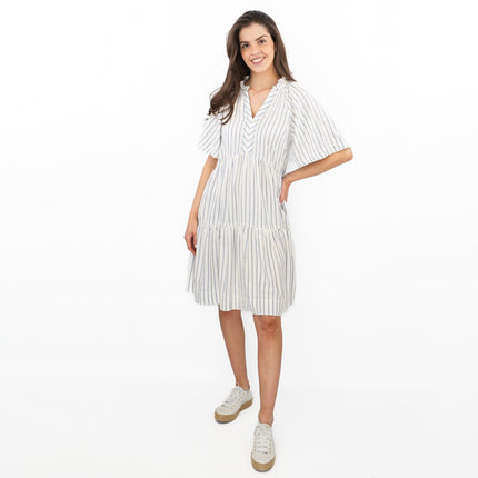 White Stuff Sophia Eco Vero Stripe Dress-Quality Brands Outlet-