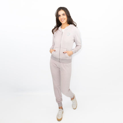 Lipsy London Lilac Velour Full Zip Hoodies-Quality Brands Outlet-