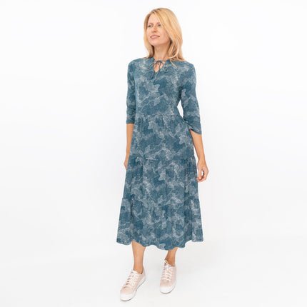 Seasalt Teal Green Sky View Midi Dress-Quality Brands Outlet-