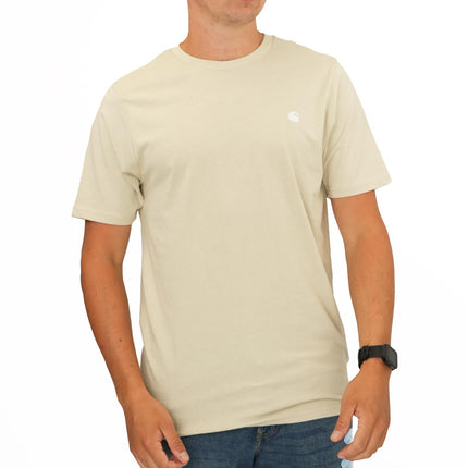 Madison Stone Beige T-shirts Crew Neck Short Sleeve Tops-Quality Brands Outlet-