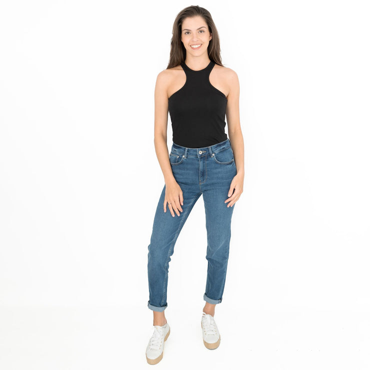 True Religion Bodysuit Black Cotton Sleeveless Tank Tops