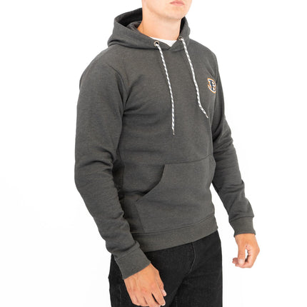 Ben Sherman Mens Logo Hoodie Charcoal Grey-Quality Brands Outlet-