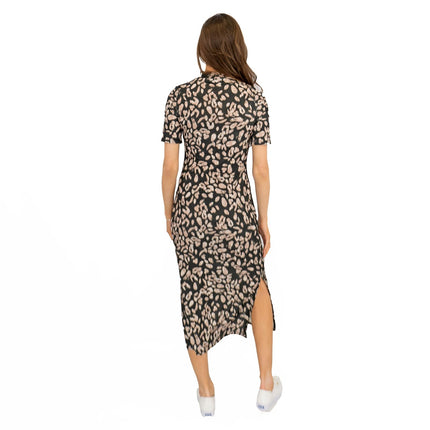 Nasty Gal High Neck Short Sleeve Midi Dresses-Quality Brands Outlet-