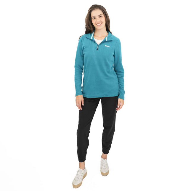 Regatta Turquoise Sweethart Zip Neck Fleece-Quality Brands Outlet-