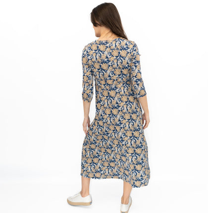 Seasalt Blue Chapelle Dress in Woodland Garlic Marine - Quality Brands Outlet