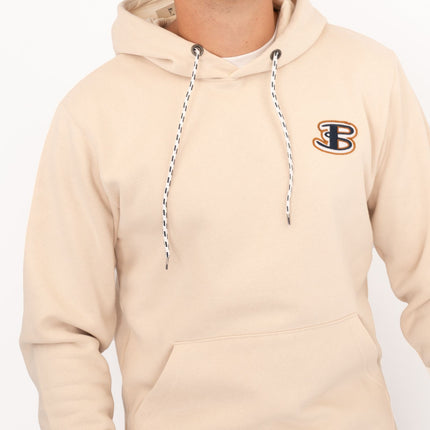 Ben Sherman Mens Logo Hoodie Beige-Quality Brands Outlet-