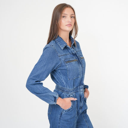 M&S Denim Blue Utility Jumpsuits-Quality Brands Outlet-
