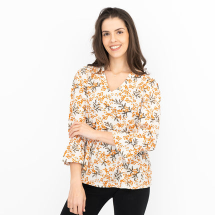 Seasalt Womens Fountain Peplum Top Mimosa Chalk-Quality Brands Outlet-